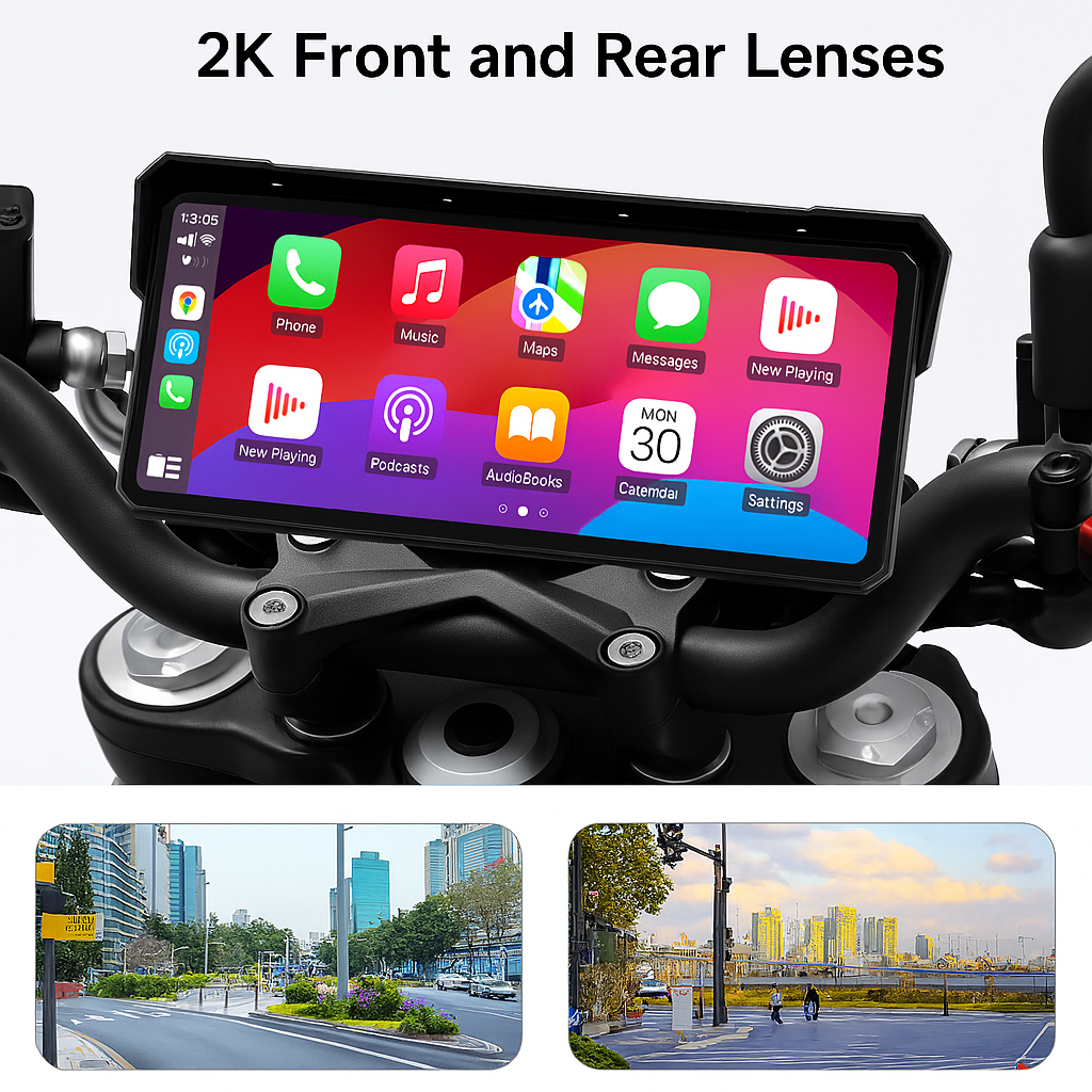 Motorcycle 8" Android Auto & CarPlay Display