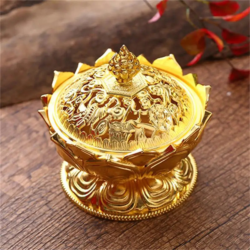 Brass Lotus Flower Incense Burner - VAZIRION