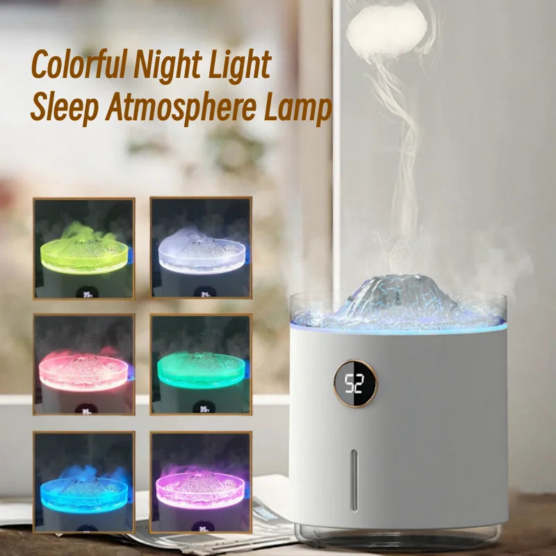 Volcano Humidifier with Adjustable Flame Light - VAZIRION